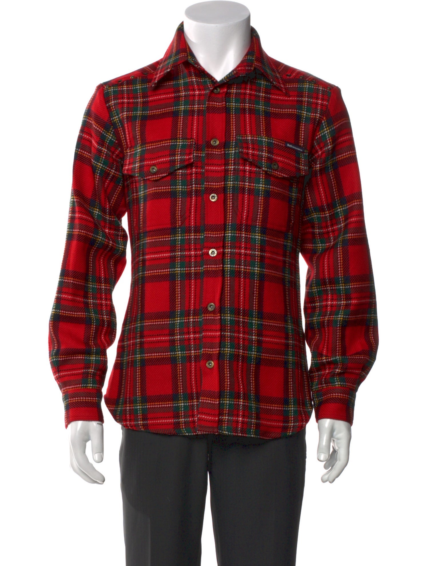 D&G Wool Plaid Print Shirt