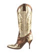 D&G Snakeskin Animal Print Western Boots