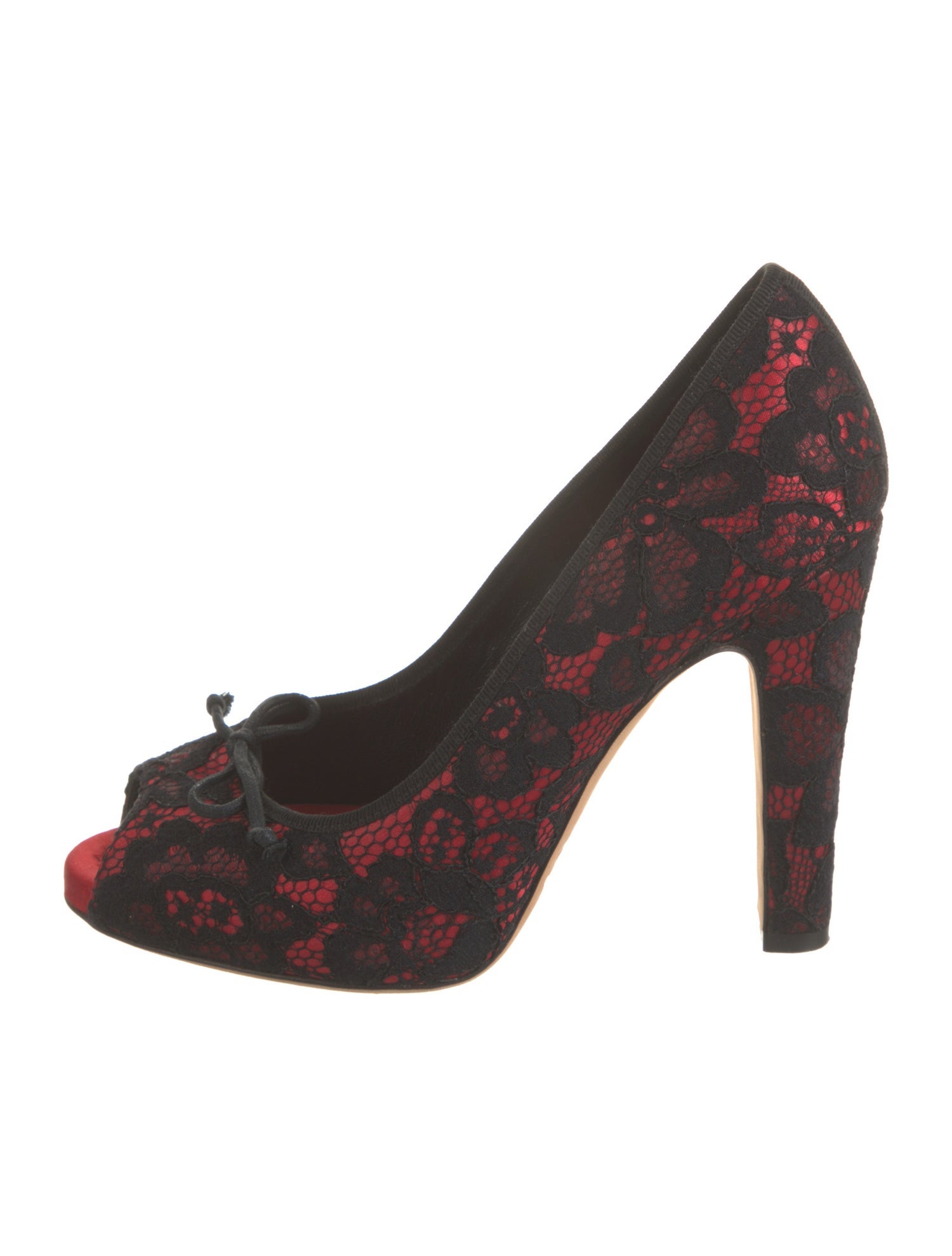 D&G Lace Printed Pumps