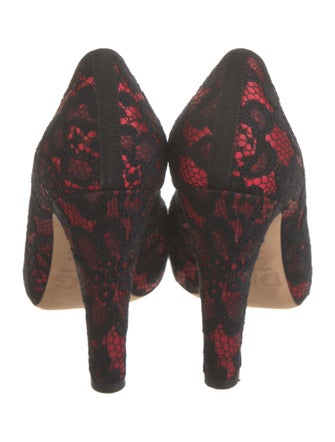 D&G Lace Printed Pumps
