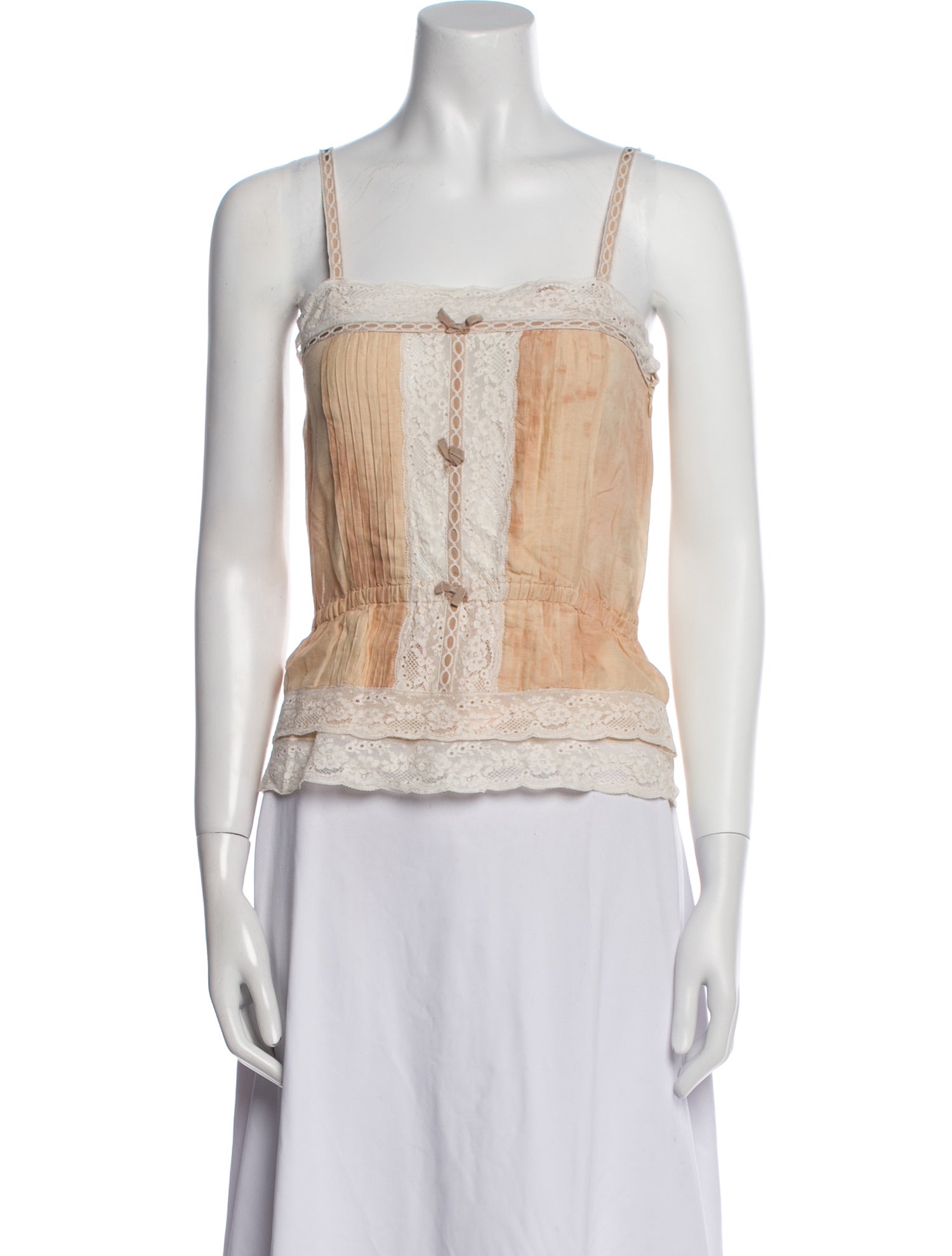 D&G Printed Square Neckline Crop Top