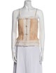 D&G Printed Square Neckline Crop Top
