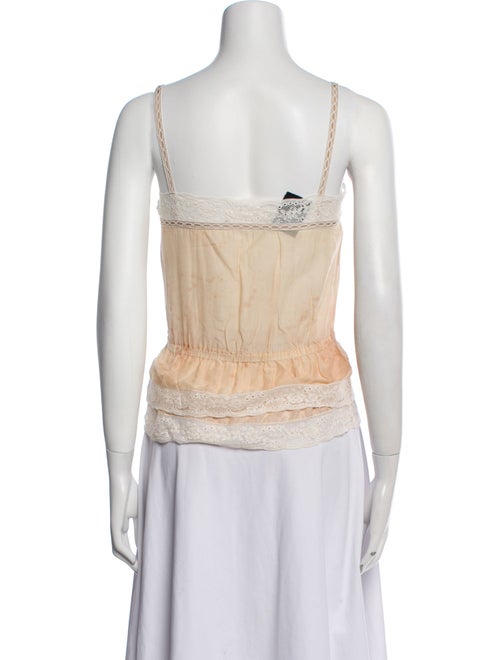 D&G Printed Square Neckline Crop Top