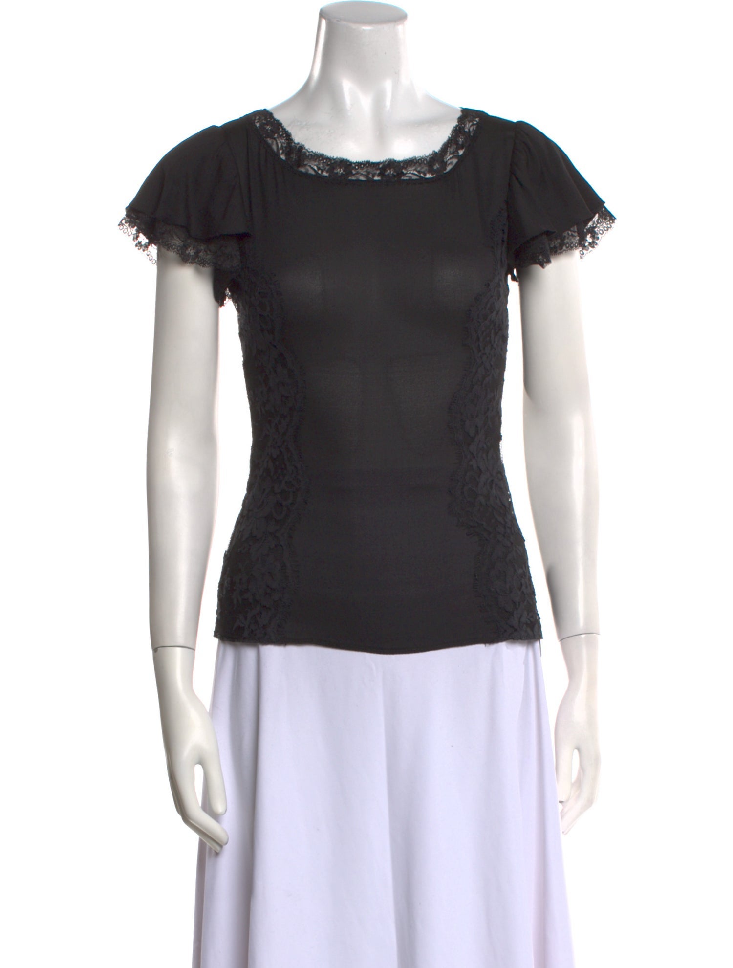 D&G Silk Bateau Neckline T-Shirt