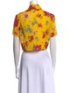 D&G Floral Print Short Sleeve Crop Top