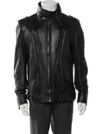 D&G Late 2000's - Early 2010's Lamb Leather Moto Jacket