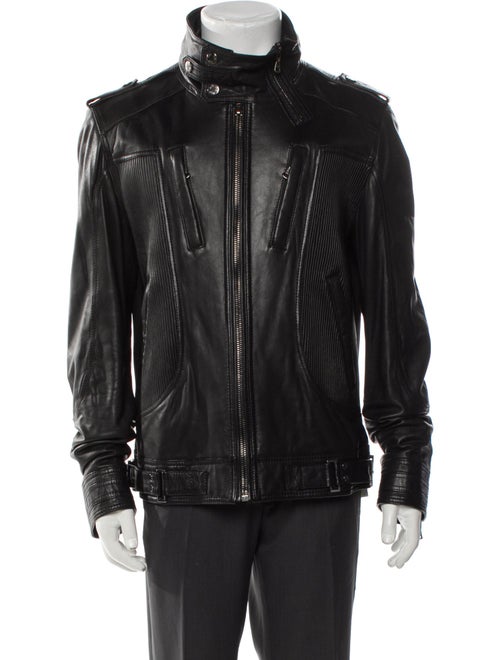 D&G Late 2000's - Early 2010's Lamb Leather Moto Jacket