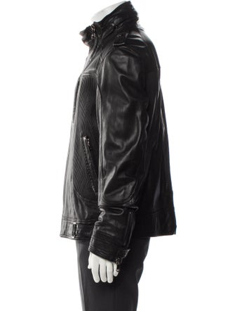 D&G Late 2000's - Early 2010's Lamb Leather Moto Jacket