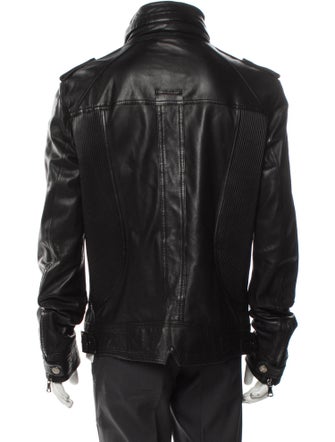 D&G Late 2000's - Early 2010's Lamb Leather Moto Jacket
