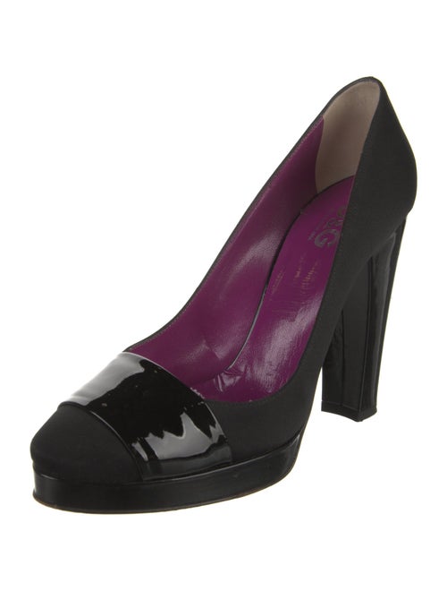 D&G Satin Leather Trim Embellishment Pumps