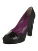 D&G Satin Leather Trim Embellishment Pumps