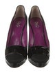 D&G Satin Leather Trim Embellishment Pumps