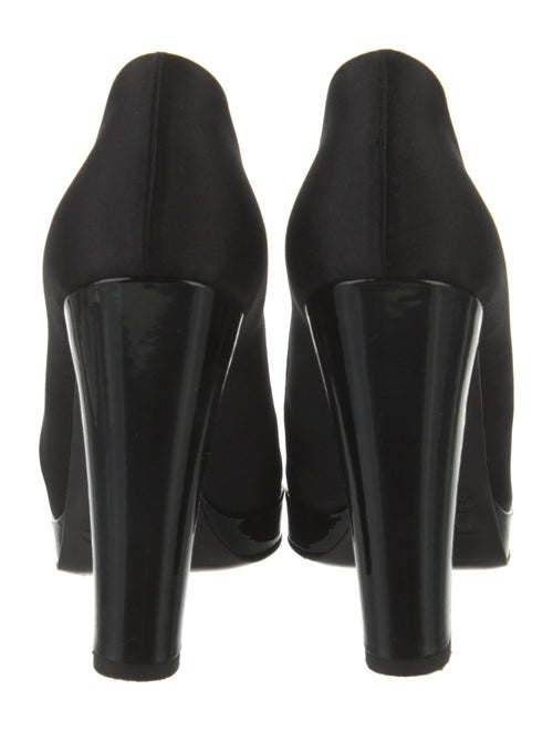 D&G Satin Leather Trim Embellishment Pumps