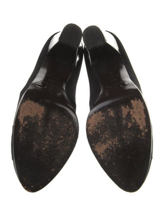 D&G Satin Leather Trim Embellishment Pumps