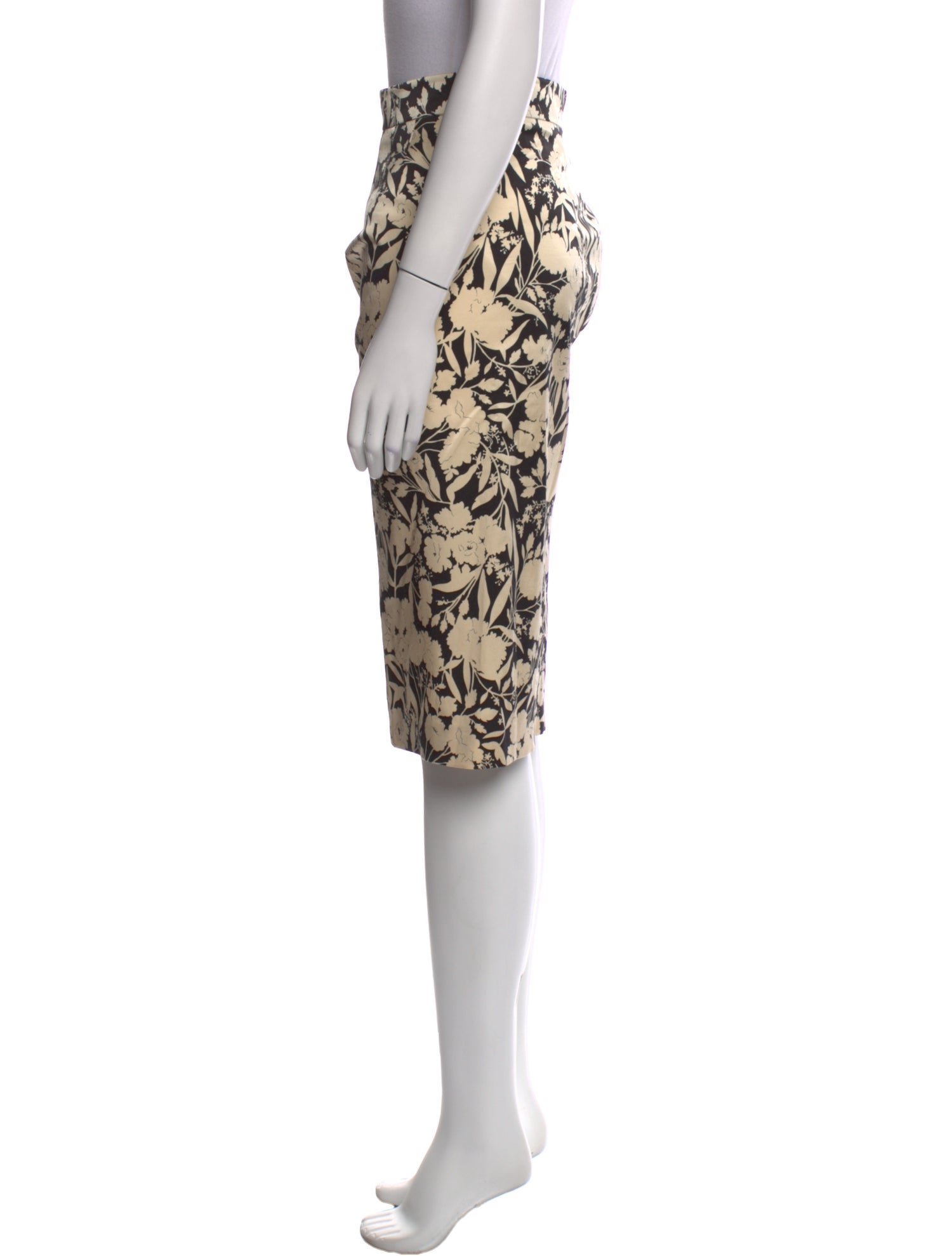 D&G Floral Print Knee-Length Skirt