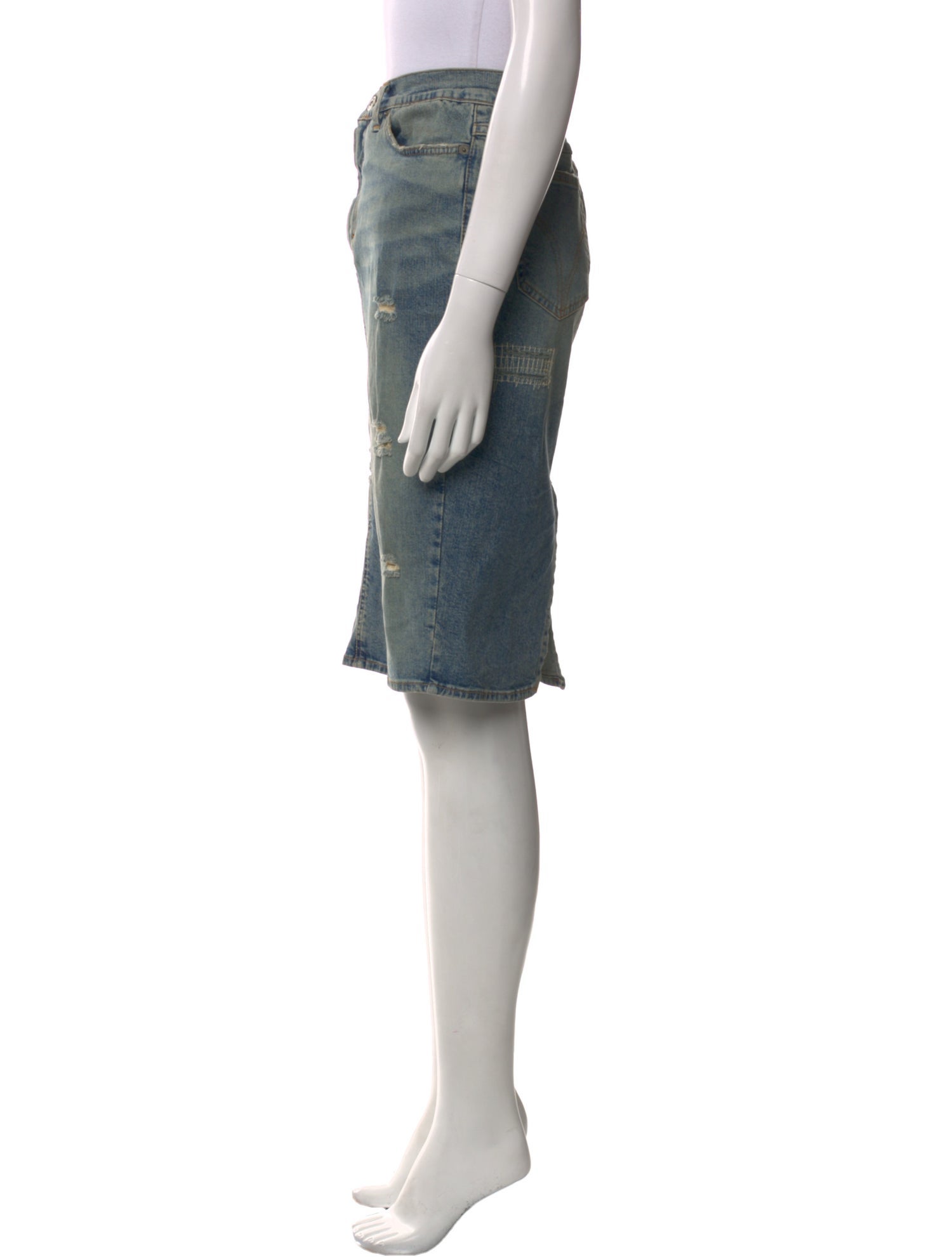 D&G Distressed Accents Knee-Length Skirt