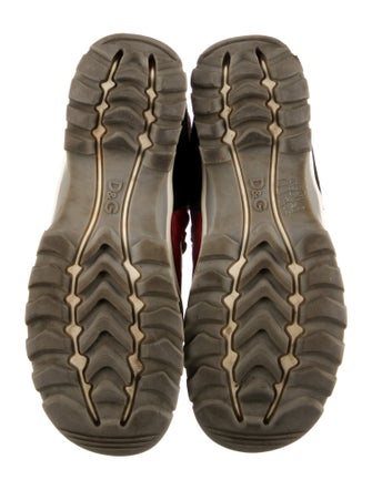 D&G Leather Colorblock Pattern Sneakers