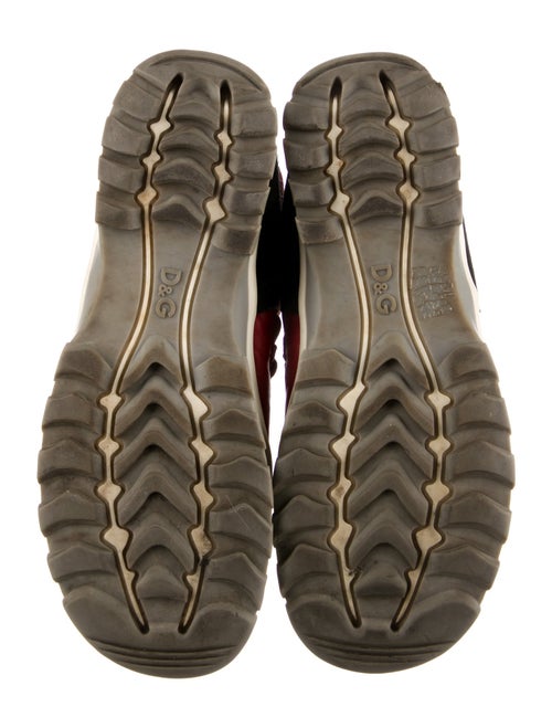 D&G Leather Colorblock Pattern Sneakers