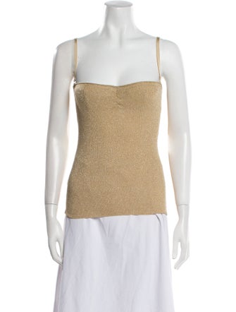 D&G Silk Square Neckline Top