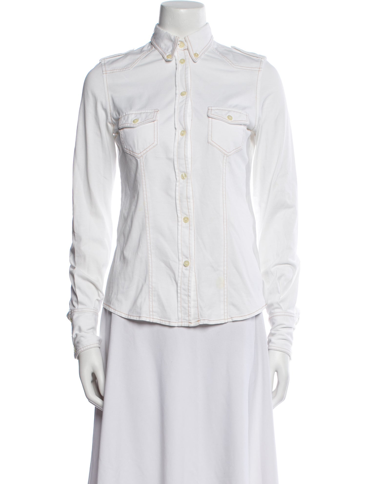 D&G Long Sleeve Button-Up Top