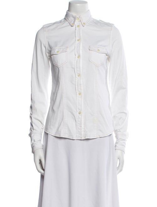 D&G Long Sleeve Button-Up Top