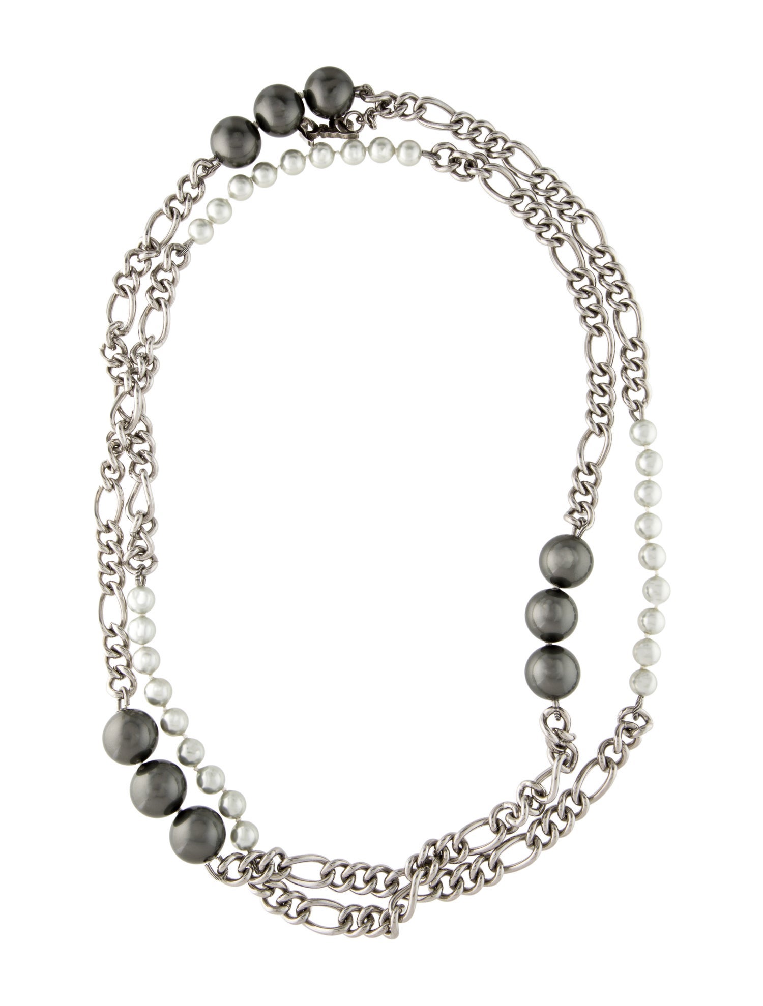 D&G Faux Pearl Multistrand Necklace