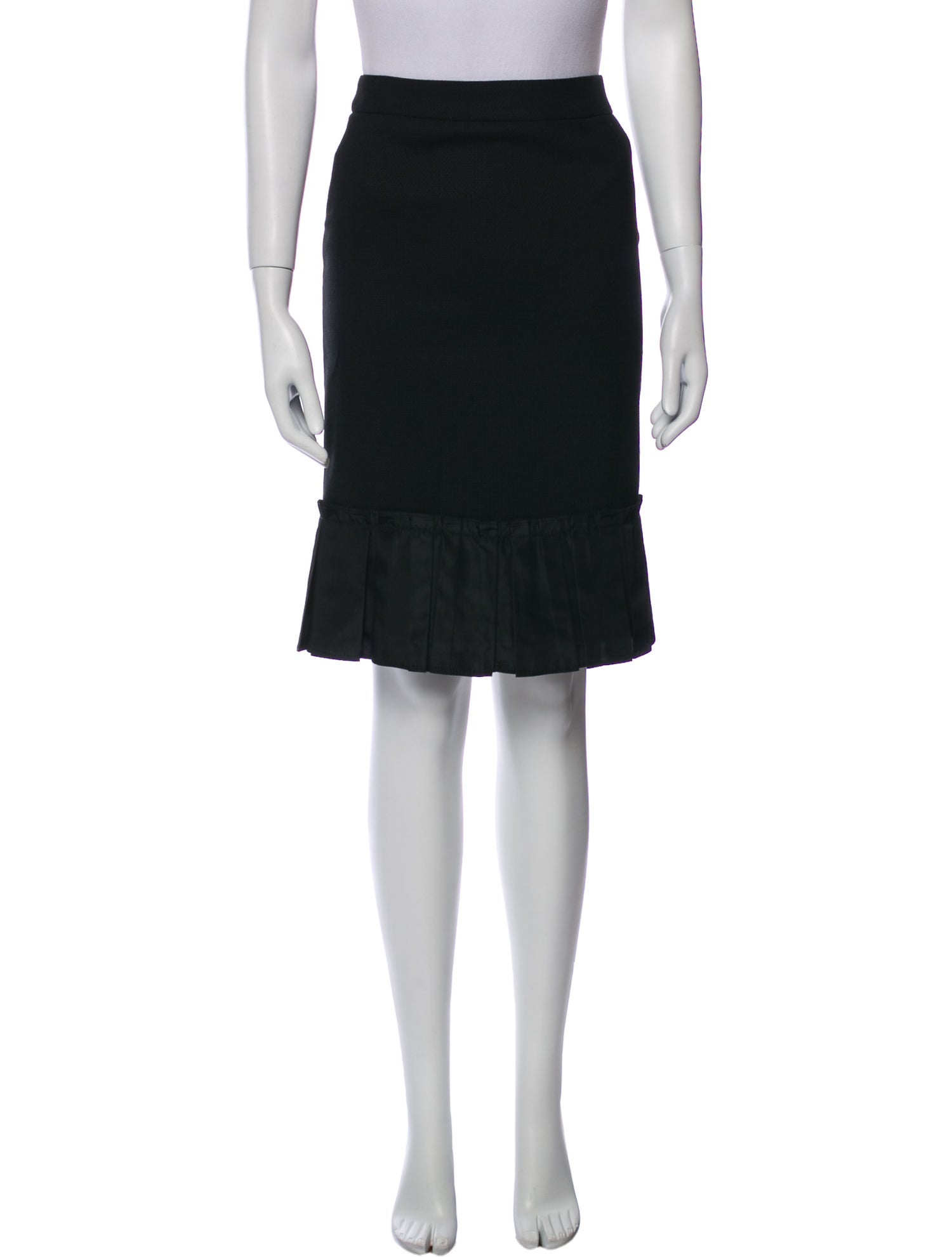 D&G Pleated Accents Knee-Length Skirt