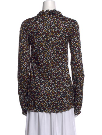 D&G Printed Cowl Neck Blouse