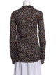 D&G Printed Cowl Neck Blouse