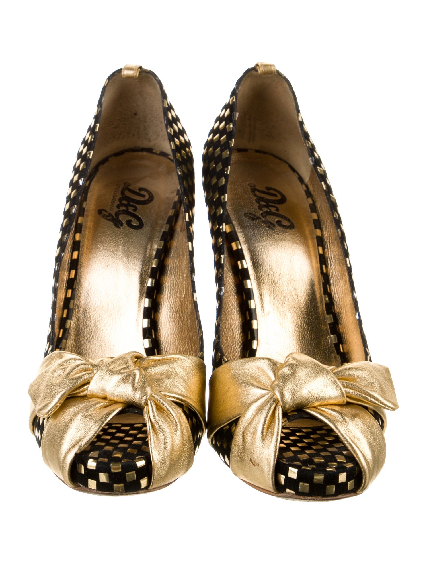 D&G Leather Printed Pumps