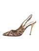 D&G Ponyhair Animal Print Slingback Pumps