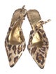 D&G Ponyhair Animal Print Slingback Pumps