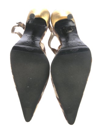 D&G Ponyhair Animal Print Slingback Pumps