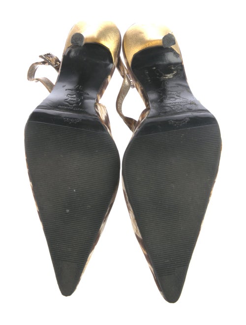 D&G Ponyhair Animal Print Slingback Pumps