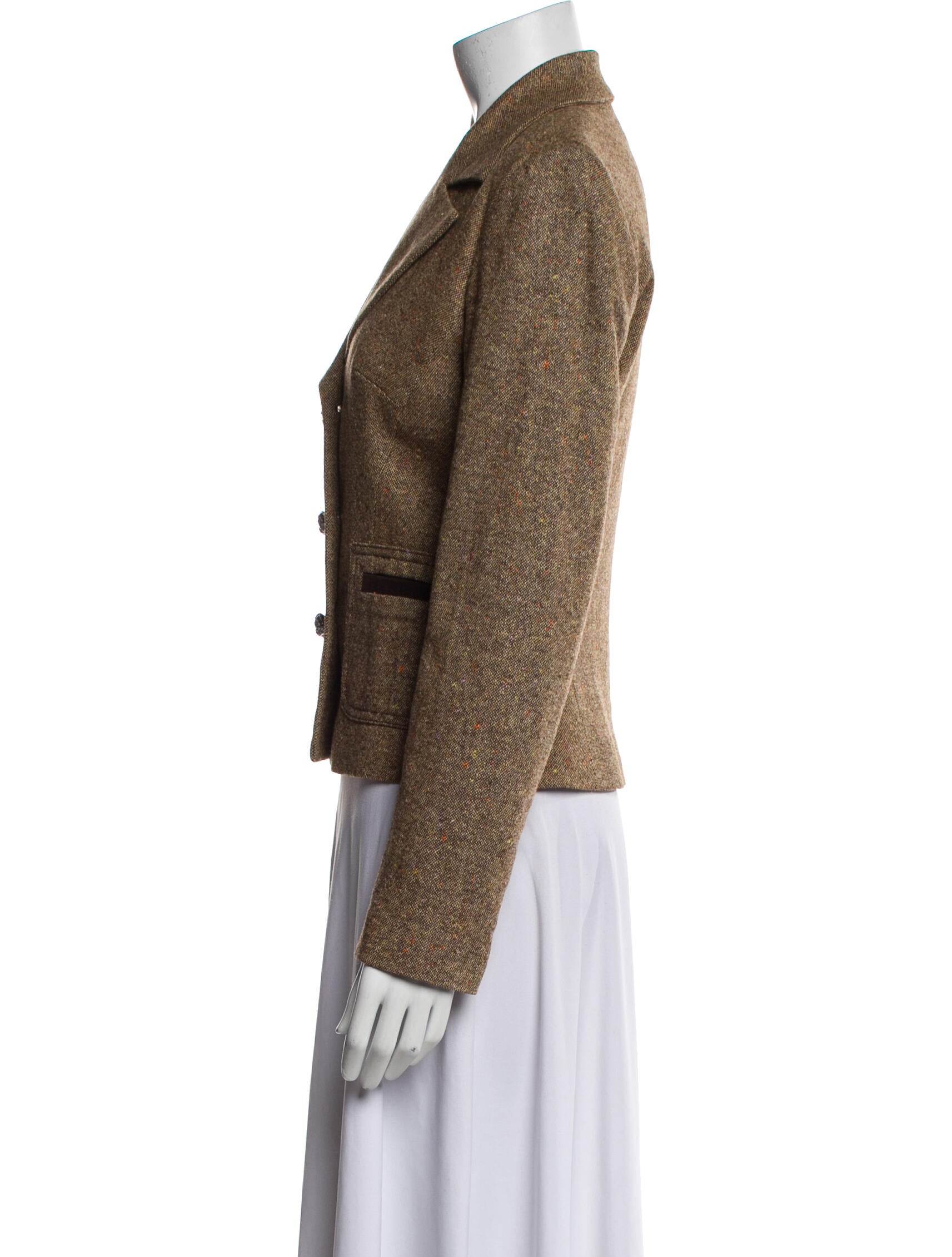 D&G Virgin Wool Tweed Pattern Blazer