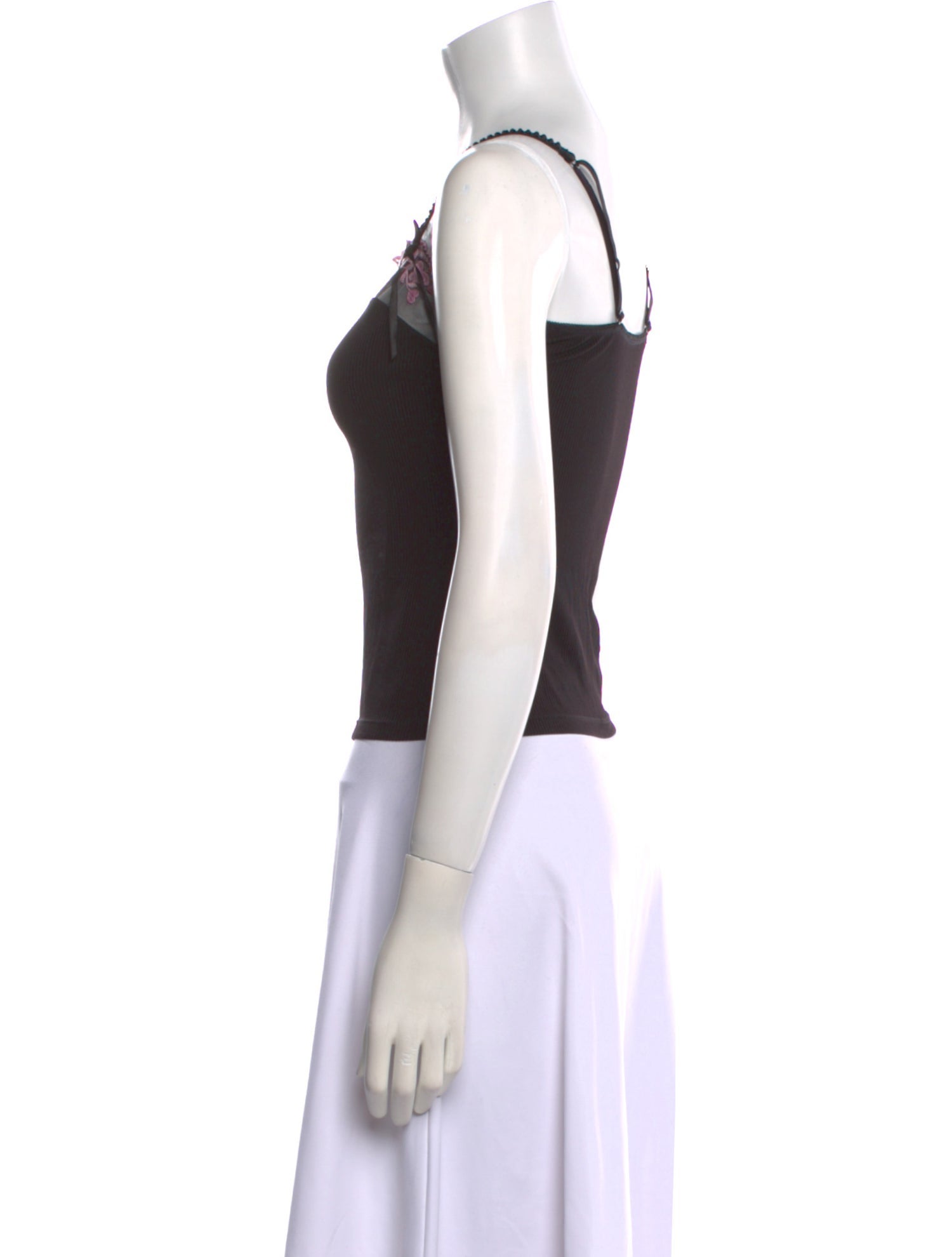 D&G Nylon Square Neckline Crop Top