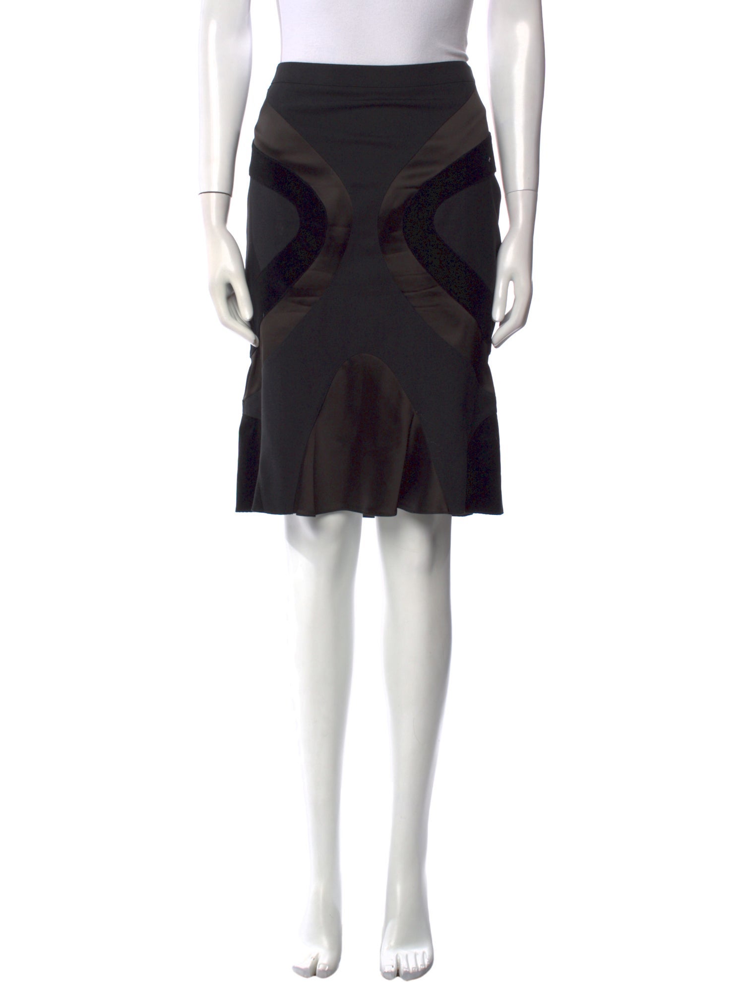 D&G Colorblock Pattern Knee-Length Skirt