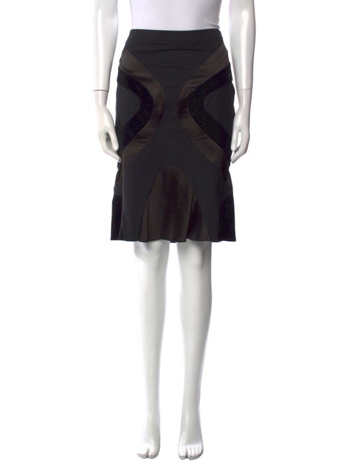 D&G Colorblock Pattern Knee-Length Skirt