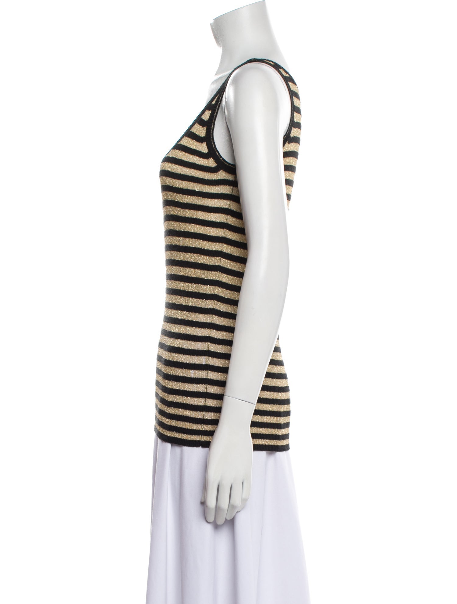 D&G Striped Scoop Neck Top