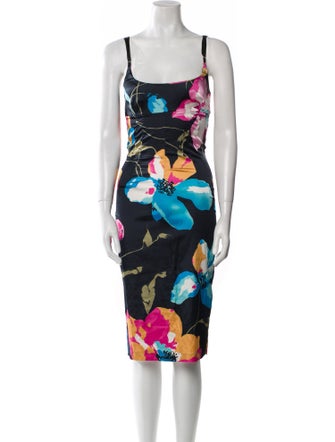 D&G Floral Print Midi Length Dress