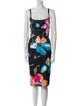 D&G Floral Print Midi Length Dress