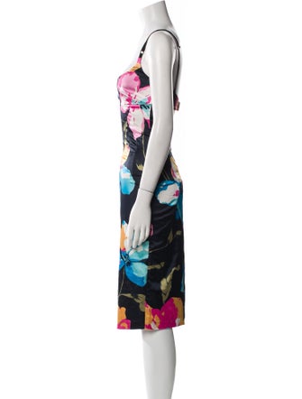 D&G Floral Print Midi Length Dress