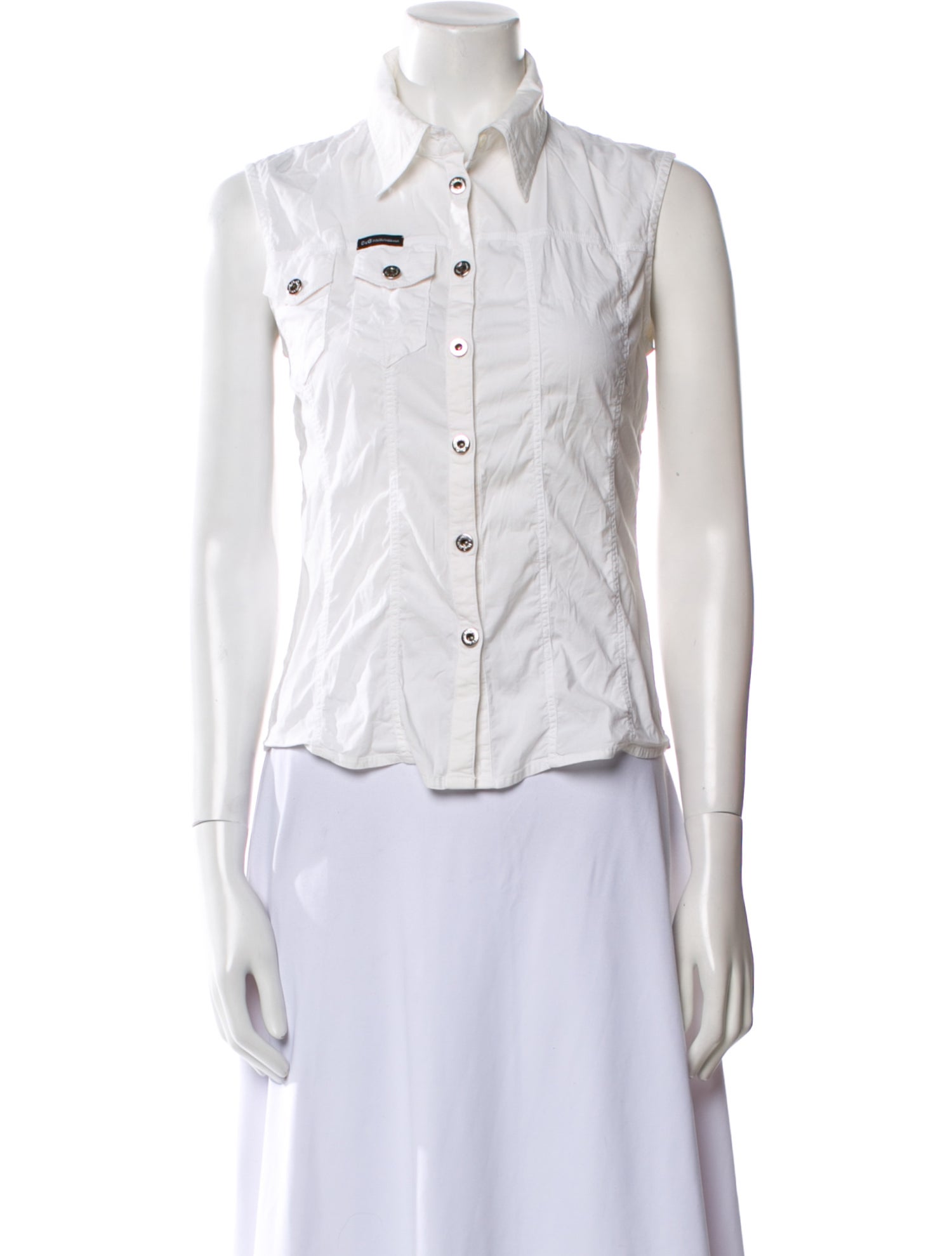 D&G Sleeveless Button-Up Top