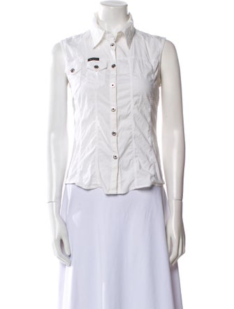 D&G Sleeveless Button-Up Top