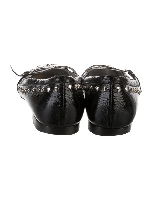 D&G Patent Leather Studded Accents Mary Jane Flats