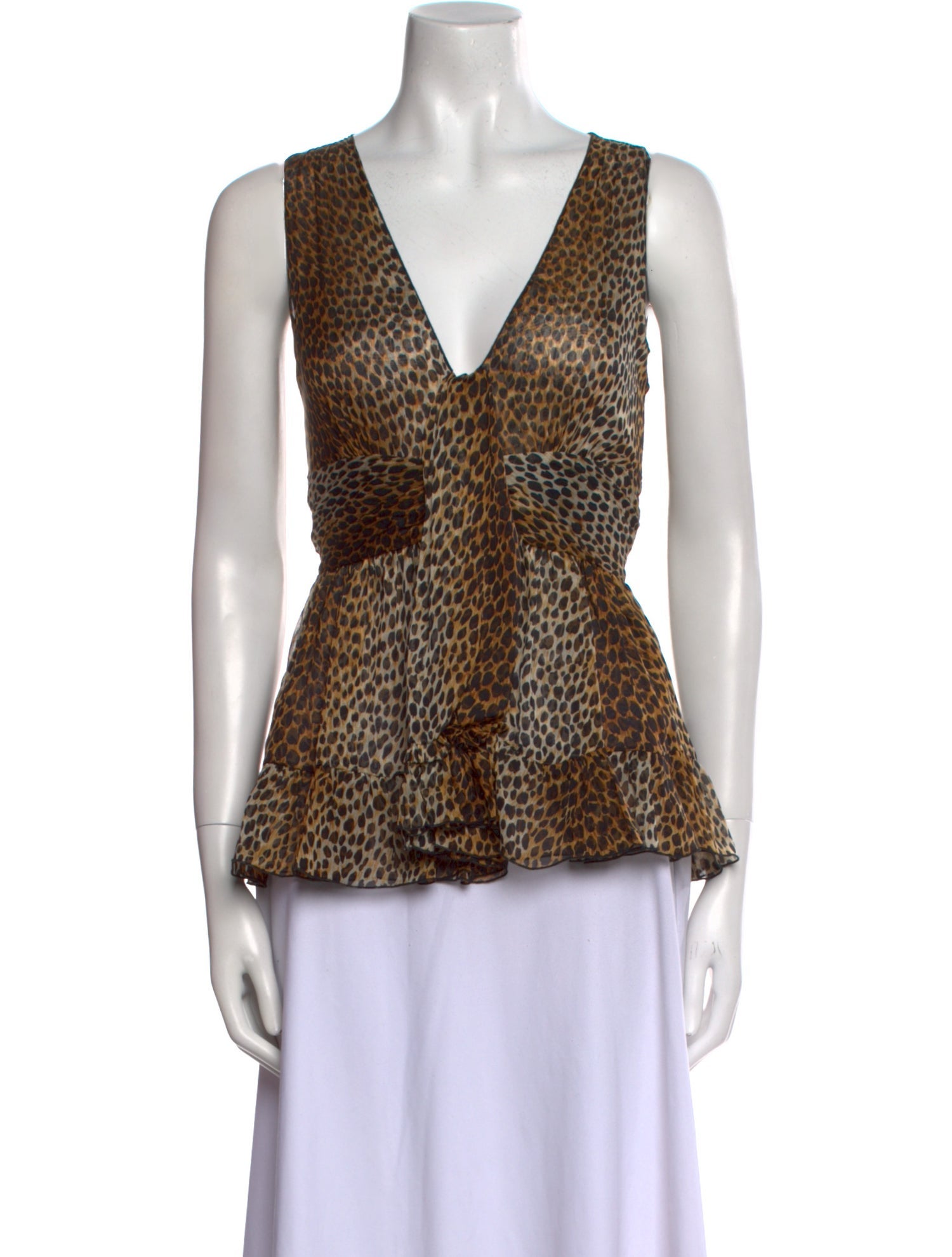 D&G Silk Animal Print Top