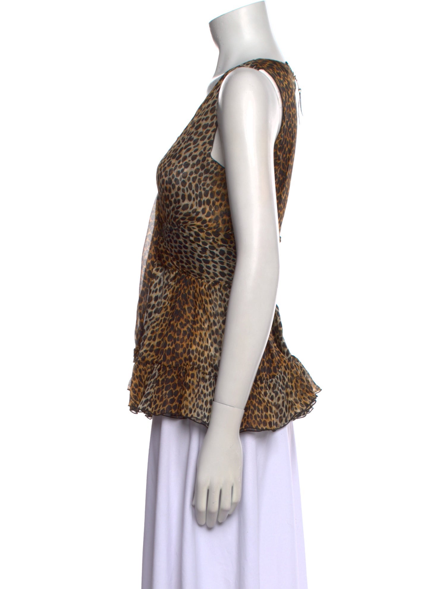 D&G Silk Animal Print Top