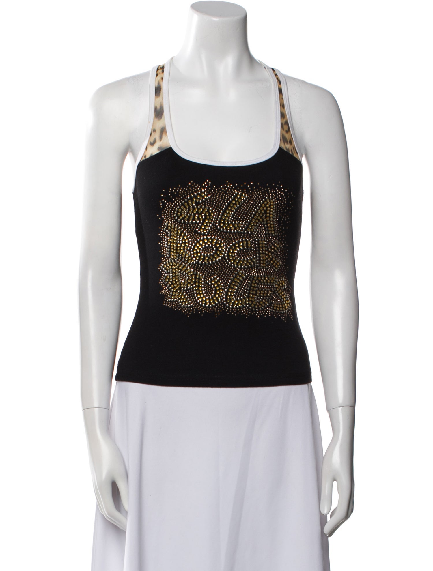 D&G Printed Scoop Neck Top