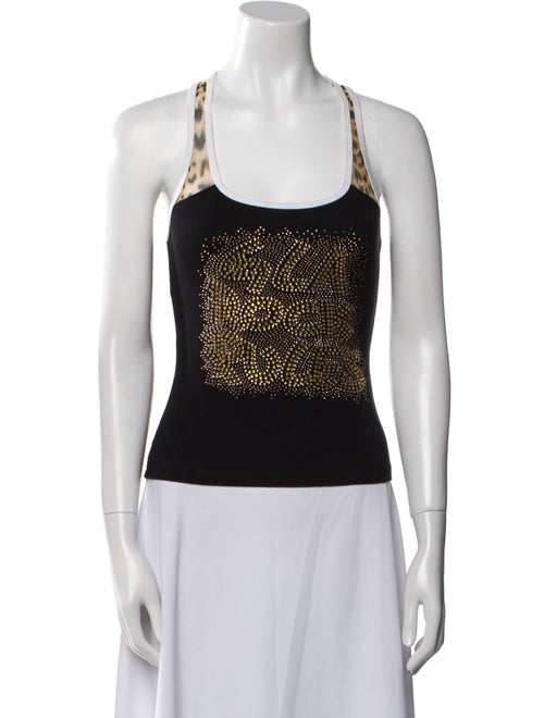 D&G Printed Scoop Neck Top