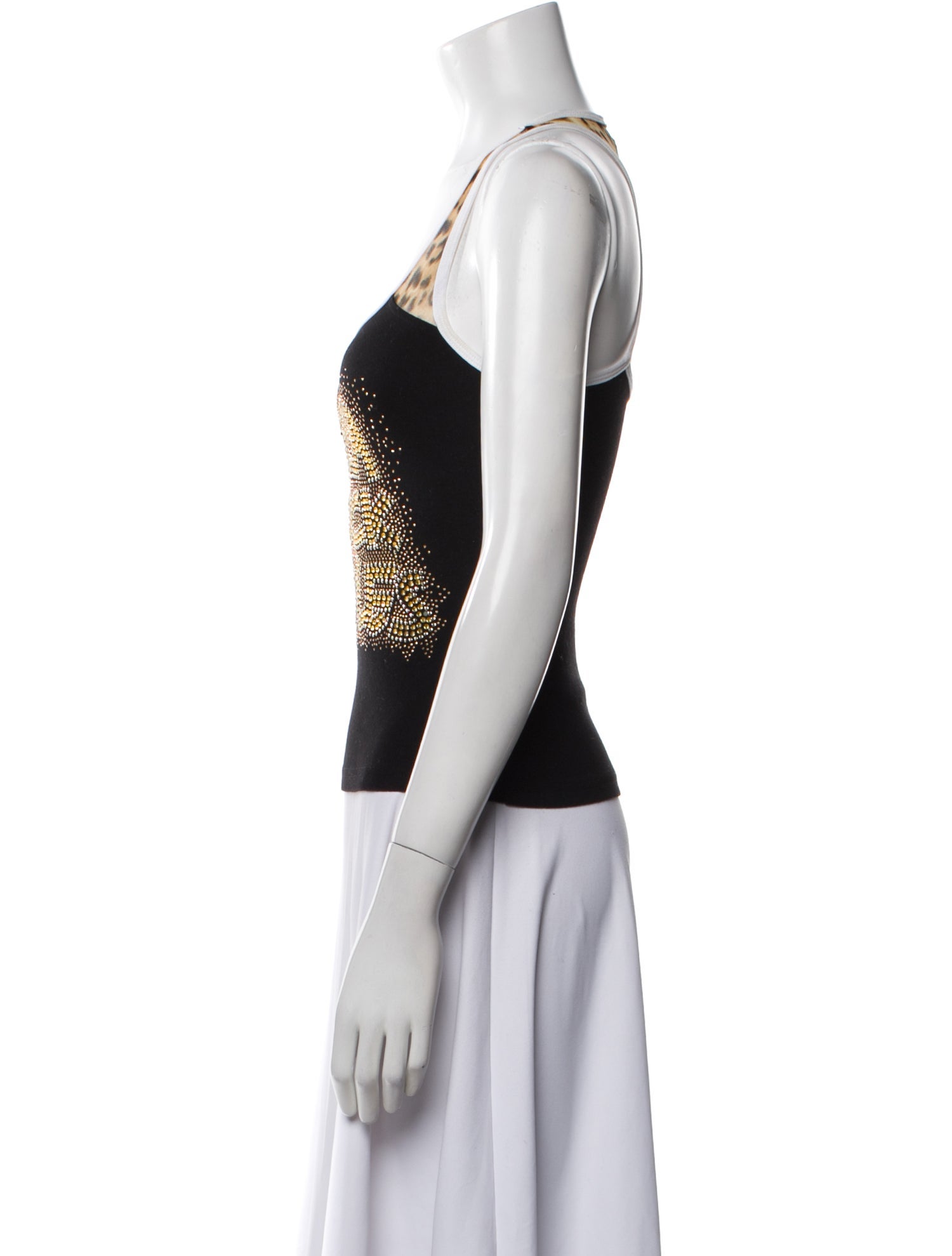 D&G Printed Scoop Neck Top